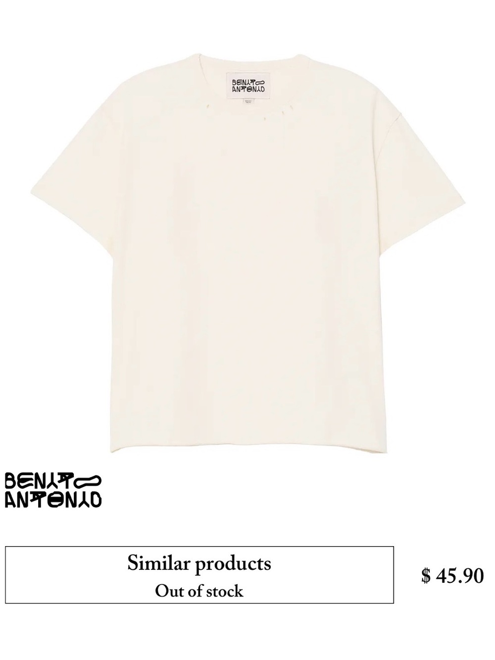 NWT Benito Antonio x Zara Washed reversible effect t-shirt